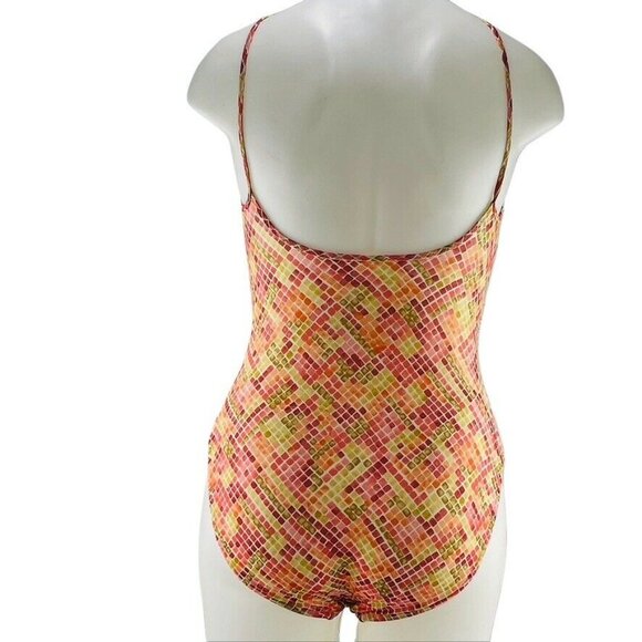 Colorful Mosaic Print One-Piece Swimsuit By I.N.C. Size S - Picture 3 of 10